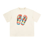 Summer Vacation Slippers Graphic Tee-INNBLAC Fashion Apparel