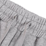 Color‑Contrast Webbing Fleece‑Lined Loose Jogger Pants