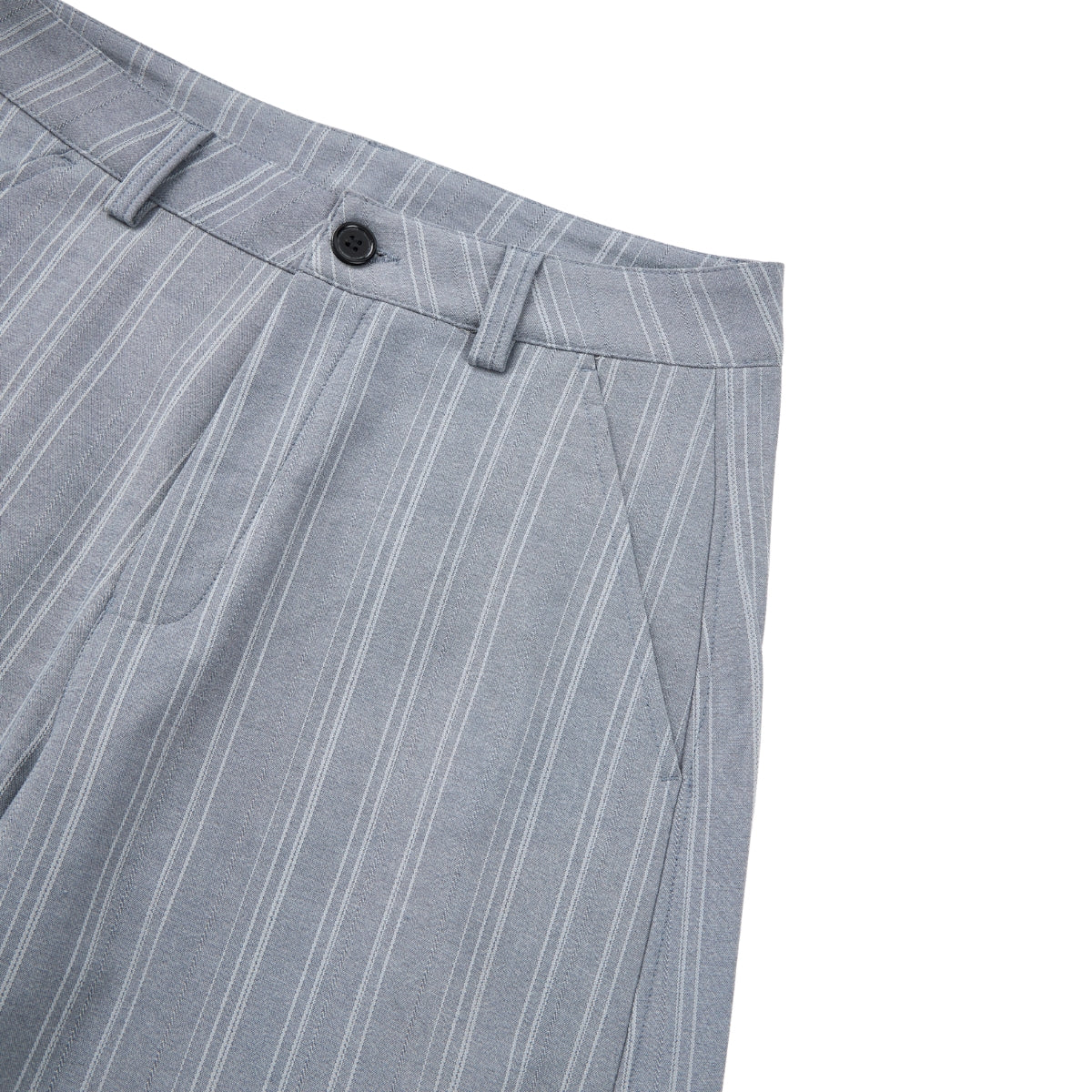 Vintage American Stripe Wide-Leg Curved Trousers