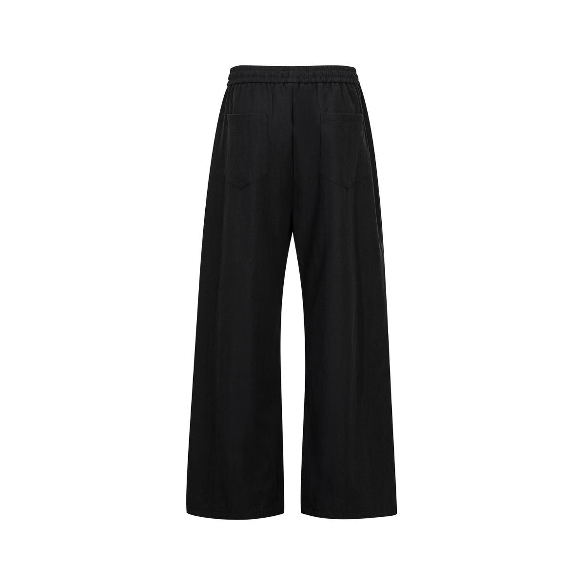 Relaxed Drawstring Wide Leg Casual Trousers