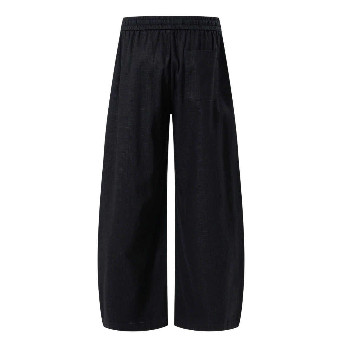 Solid Tint Linen-Blend Barrel Pants