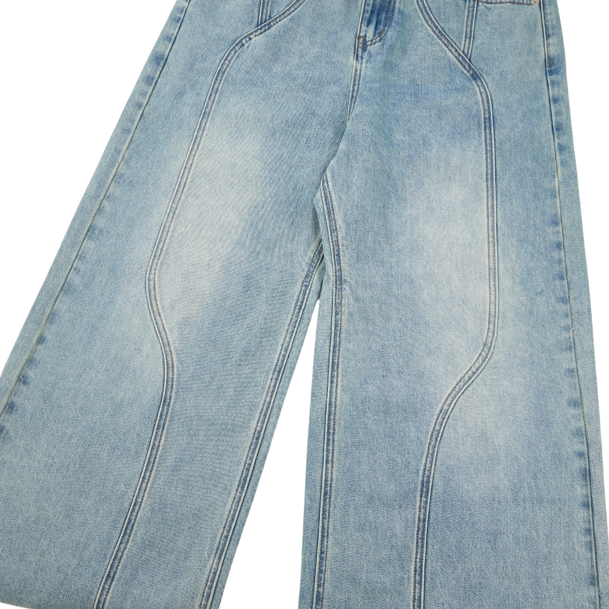 Streetwear Relaxed Straight-Leg Workwear Jeans
