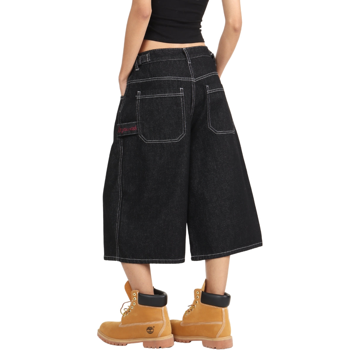 Bermudas con lavado vintage y salpicaduras de tinta