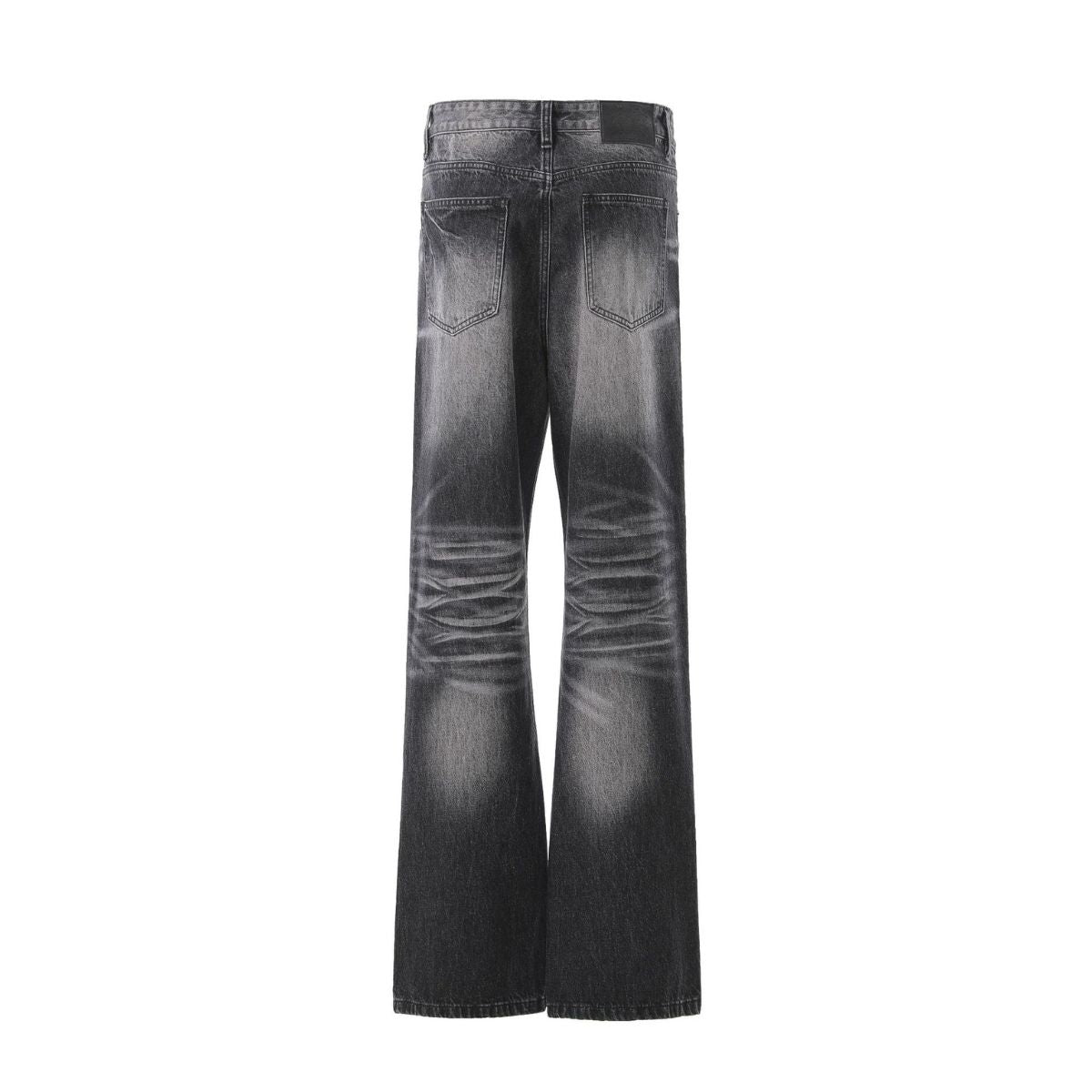 Vintage Washed Whiskered Slim Flare Jeans