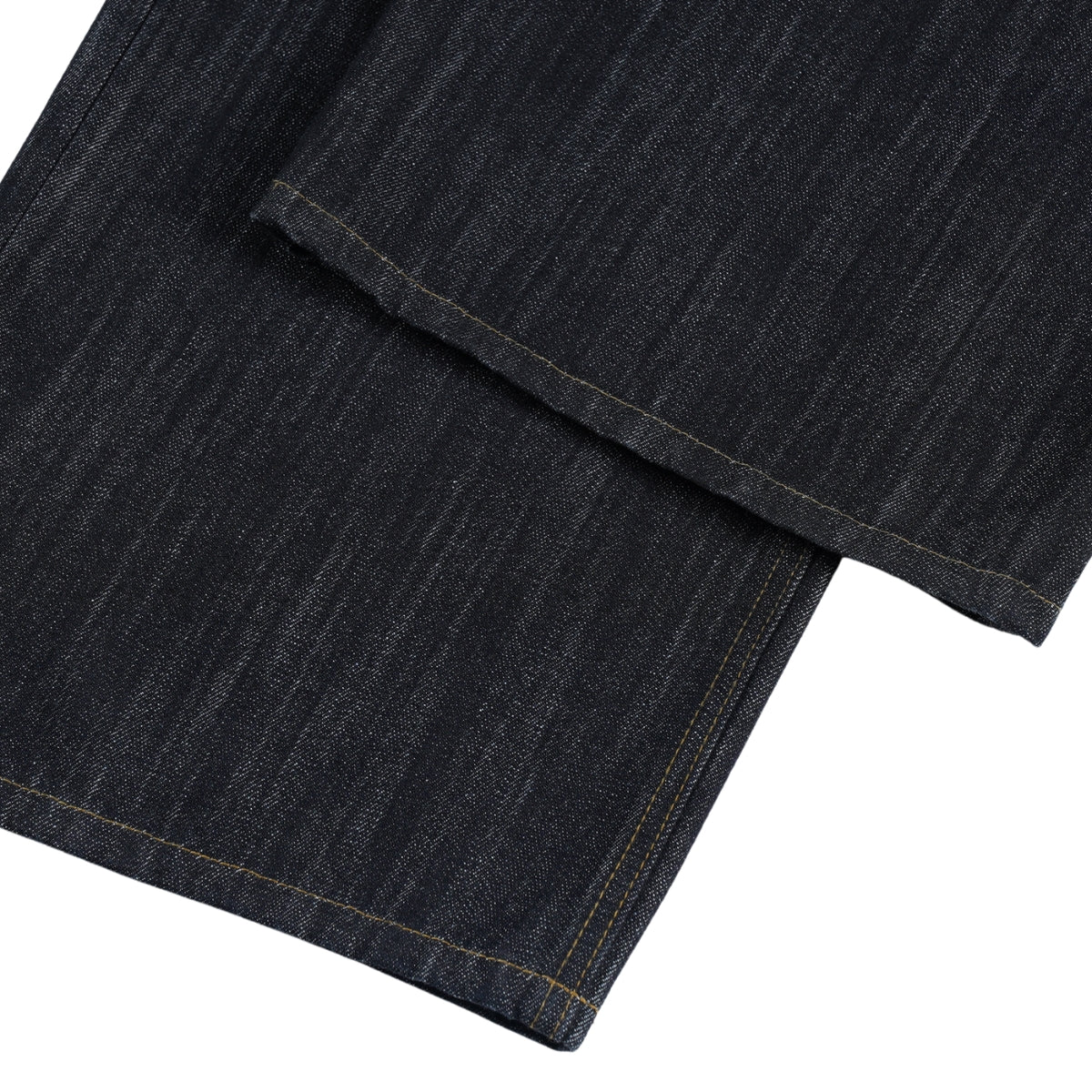 Embroidered Black Washed Baggy Jeans