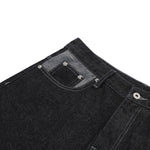 Raw Black Contrast Pocket Denim Bermuda Shorts