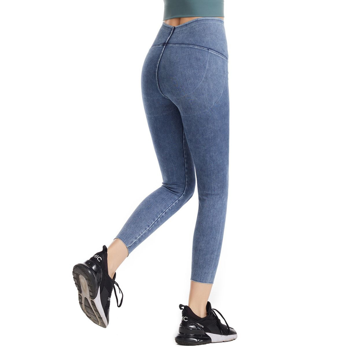 High Rise Skinny Denim Capri Jeggings