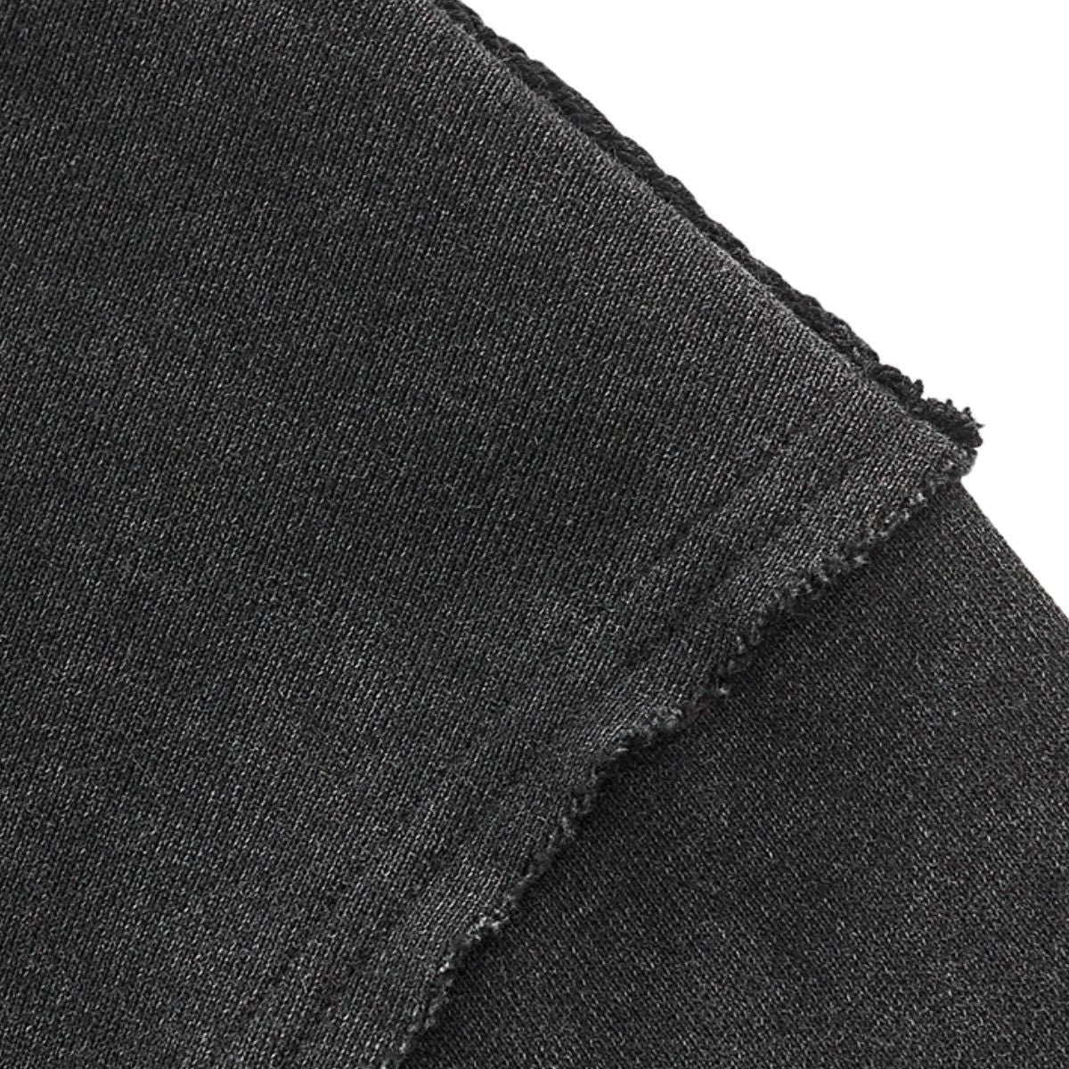 Raw Edge Boxy Washed Cotton Hoodie