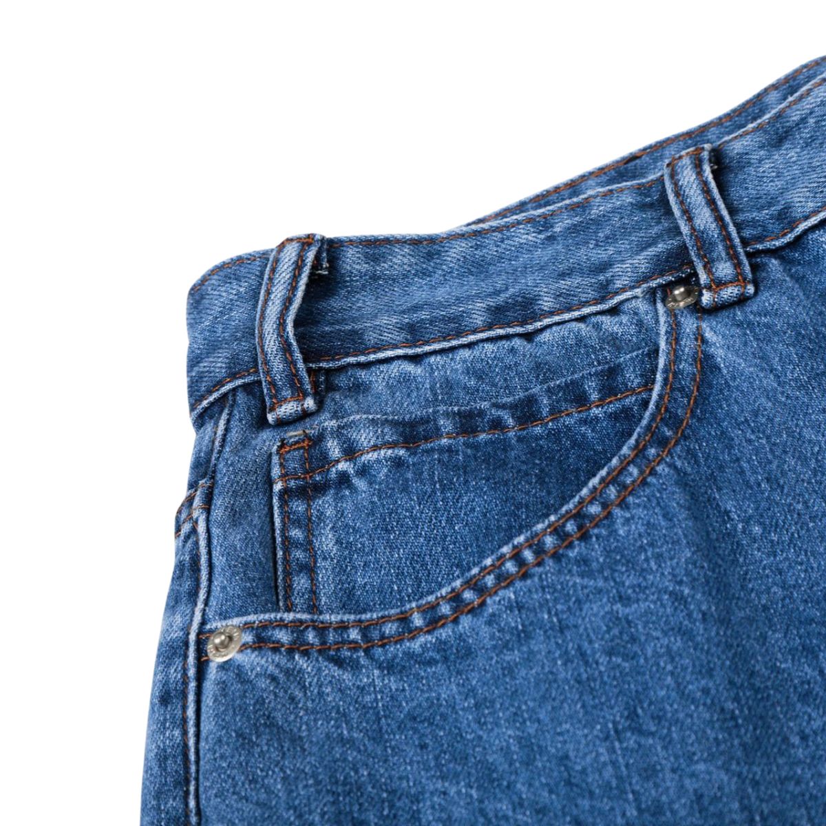 Vintage Blue Wide Leg Washed Denim Jeans
