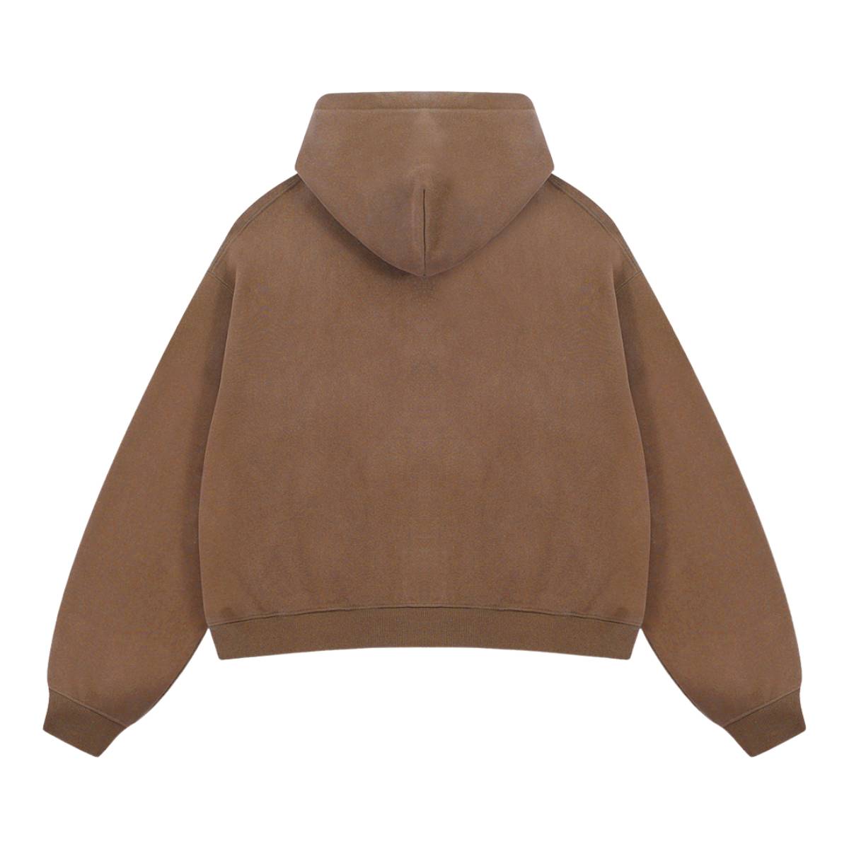 Sudadera con capucha y cremallera lavada de doble cursor