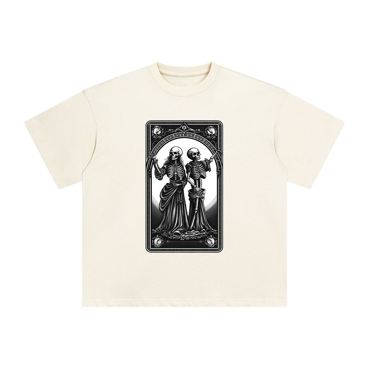 Mystery Skeleton Tarot Card Graphic Tee-INNBLAC Fashion Apparel