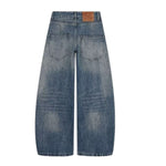 Vintage Graphic Print Relaxed Straight Leg Denim Jeans