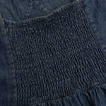 V-Neck Spaghetti Strap Denim Midi Dress