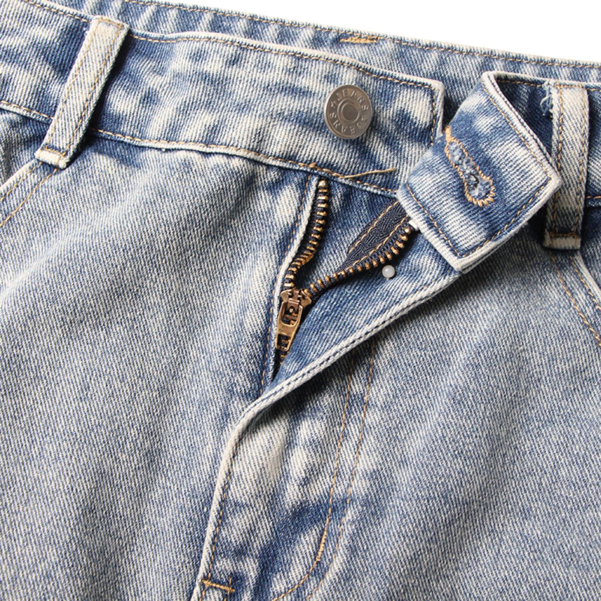 Women's Cut-Out Denim Midi Skirt