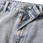 Women's Cut-Out Denim Midi Skirt