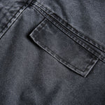 Stand Collar Vintage Washed Short-sleeved Denim Baseball Jacket