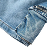 Cross Belt Cargo Denim Mini Skort