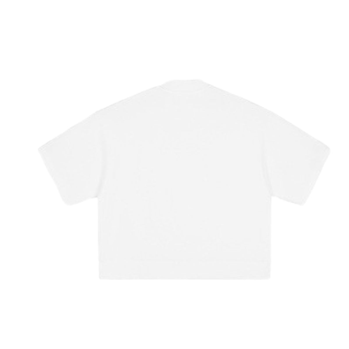 Relaxed Drop Shoulder Rib Hem BF Fit Casual Tee