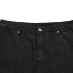 Vintage Black Zip Hem Slim Flare Jeans