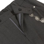Basic Striped Metal Hook Relaxed Ins Trousers