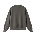 Washed Overdye Half‑Zip Metal Zipper Crew Neck Sweatshirt