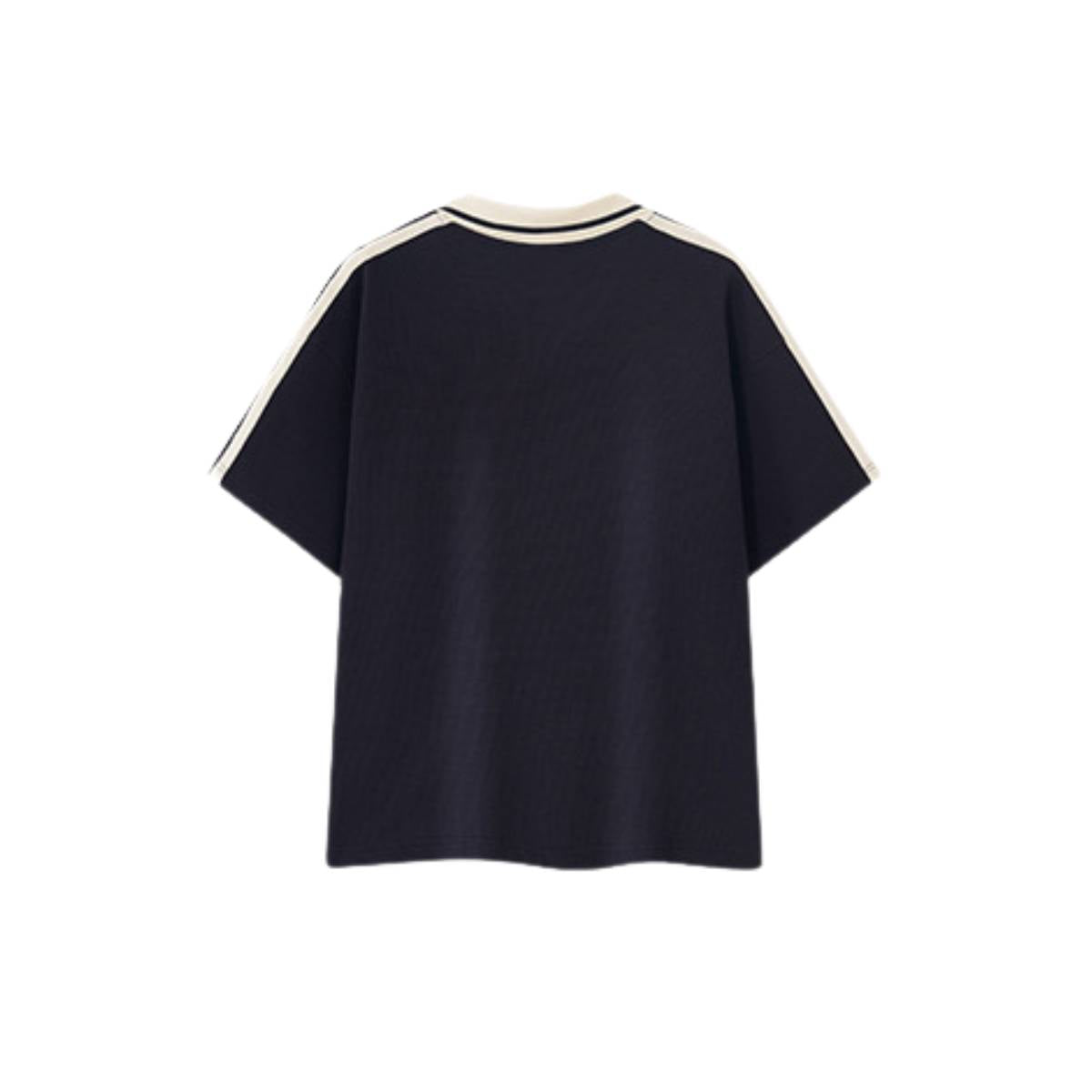 Vintage Waffle Colorblock Boxy Fit Heavyweight Polo T-Shirt