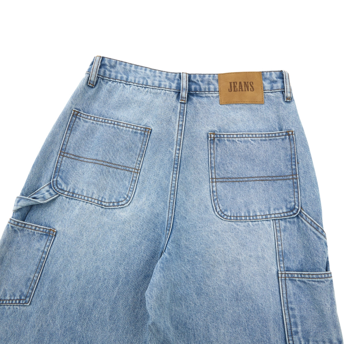 Zipped Panelled Streetwear Baggy Straight-Leg Jeans