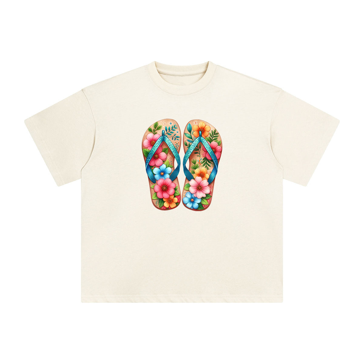 Summer Vacation Slippers Graphic Tee-INNBLAC Fashion Apparel
