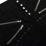 Studded Zip Utility Cargo Bermuda Shorts
