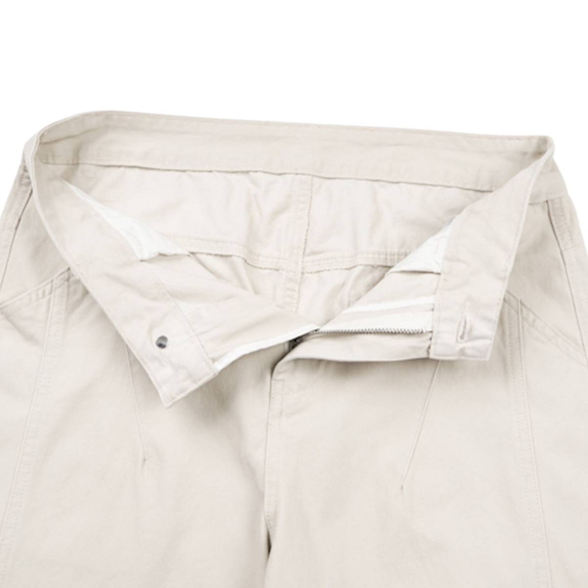 Pantalones de algodón con pierna ancha y color liso