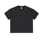 Camiseta de algodón de color liso para mujer de 7.8 oz