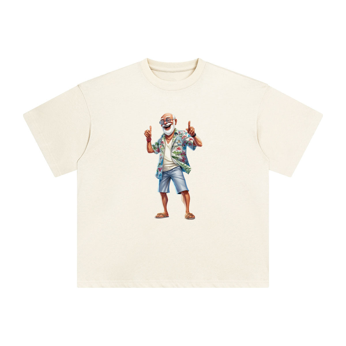 Summer Grandpa Graphic Tee-INNBLAC Fashion Apparel