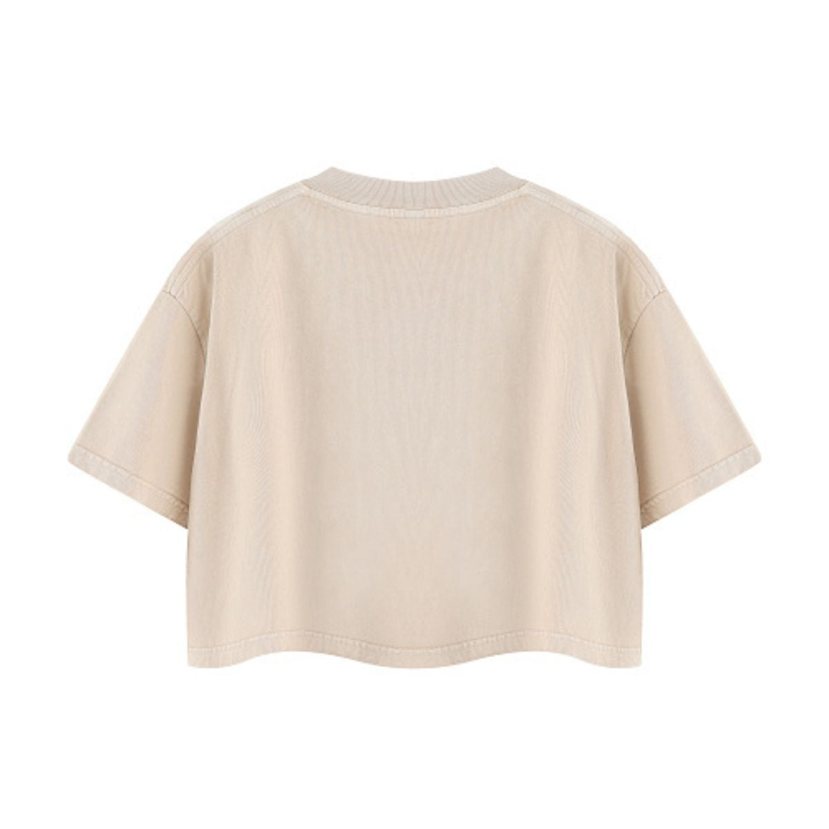 Snowflake Washed Boxy Cropped Cotton Tee 2026