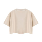 Snowflake Washed Boxy Cropped Cotton Tee 2026