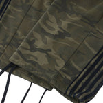Heavyweight Camouflage Stripe Patchwork Drawstring Straight Leg Sweatpants