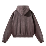 Monkey Wash Ripped Distressed Cotton Pullover Hoodie