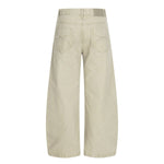 Vintage Scimitar-Wash Pleated Loose-Fit Wide-Leg Pants