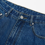 Old Money Style Dark Blue Straight‑Leg Vintage Denim Jeans