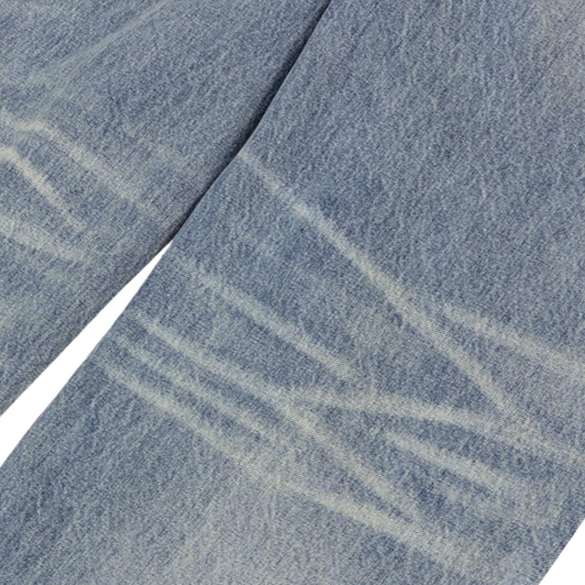 Vintage Washed Distressed Wide Leg Straight Jeans