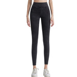 High Waisted Washed Denim Capri Leggings