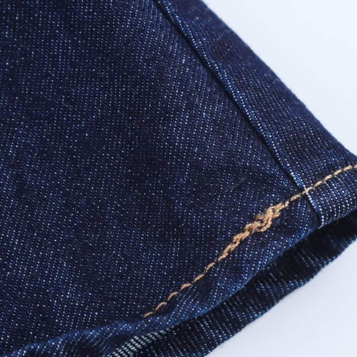 Halter Neck Denim Mini Flounce Dress