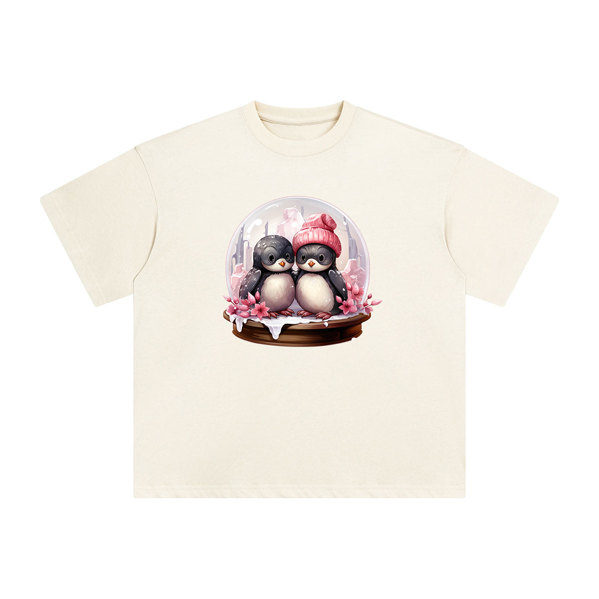 Valentine Birds Globe Graphic Tee-INNBLAC Fashion Apparel