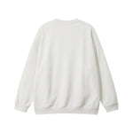 Heavyweight Solid Distressed Crew Neck Sweatshirt