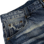 Vintage Washed Distressed Flare Jeans