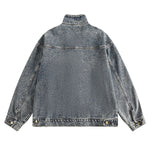 Stand-up Collar American Vintage Denim Jacket