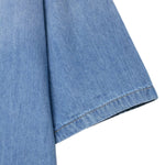 Vestido midi vaquero sin mangas con botones y aberturas en la parte delantera