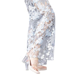 Risen Jeans Rhinestones & Sequins Cut-Out Wide-Leg Jeans