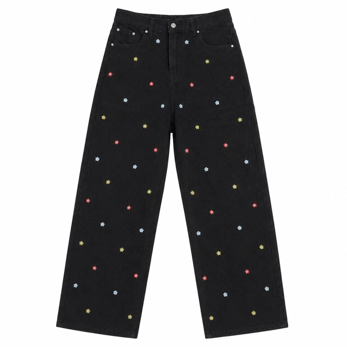 Vintage Rhinestone Straight Leg Jeans