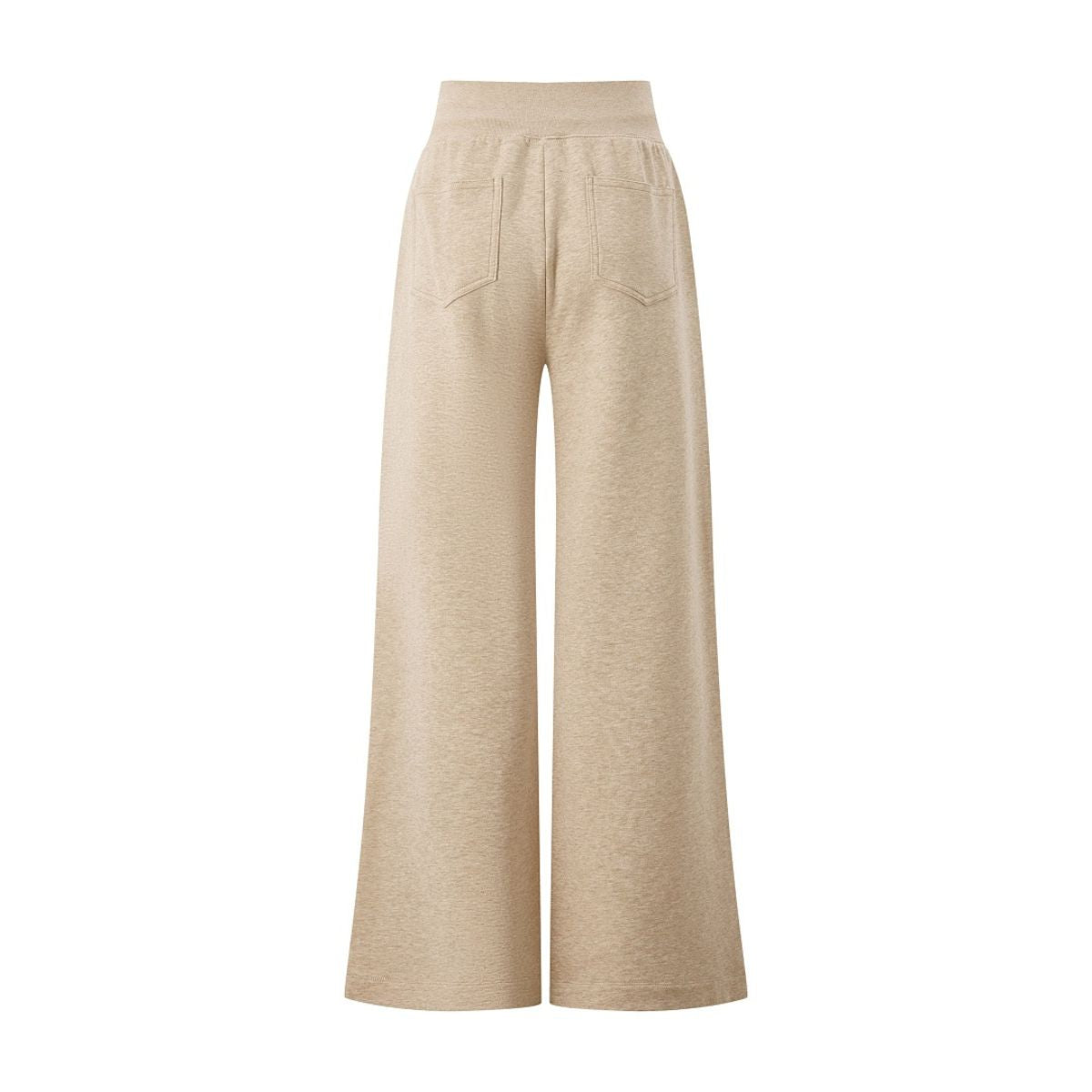 Quiet‑Luxury Old Money Heather Ribbed Waist‑Tapered Trousers