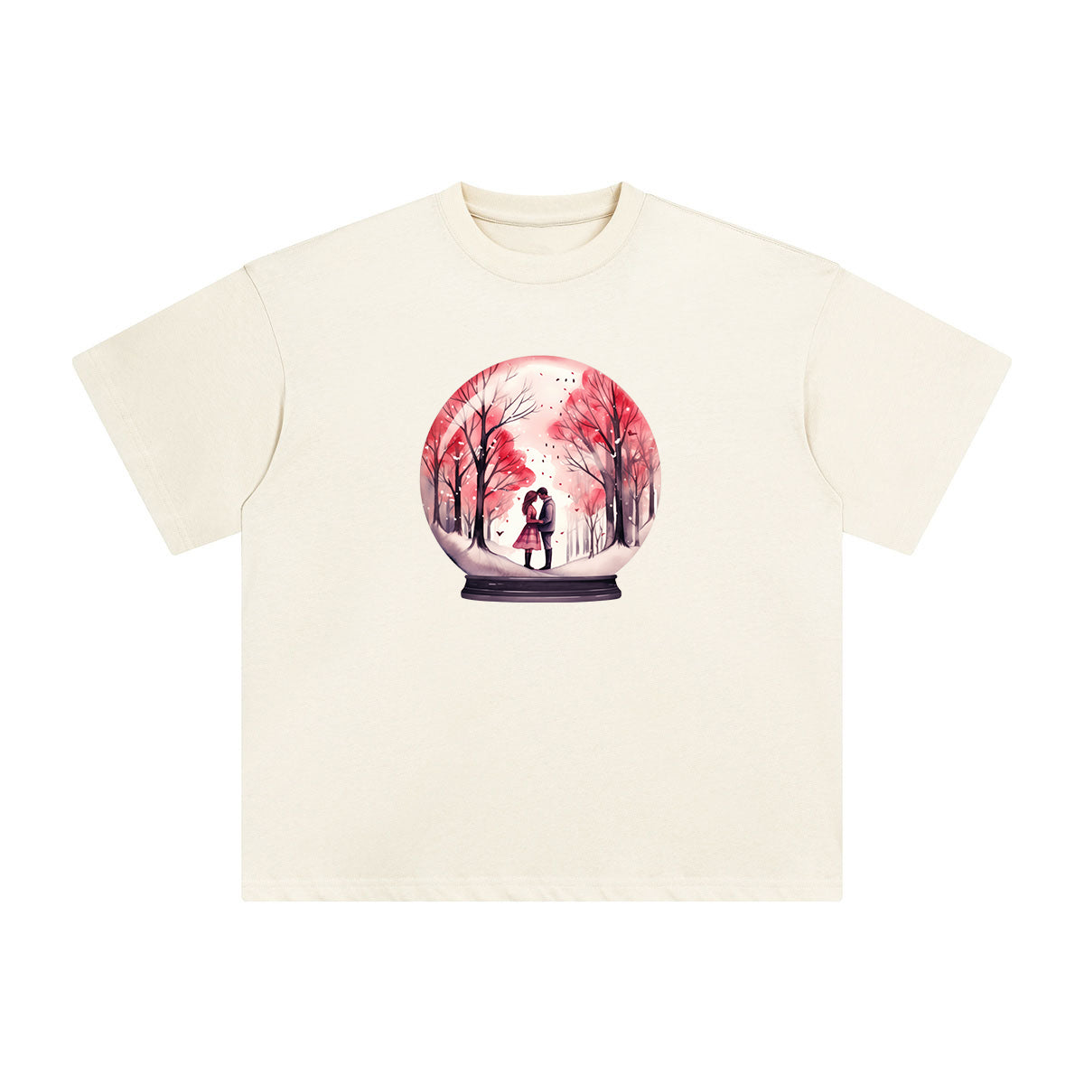 Valentine Lovers Globe Graphic Tee-INNBLAC Fashion Apparel